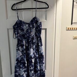 Trixxi Navy and White Floral Maxi Dress